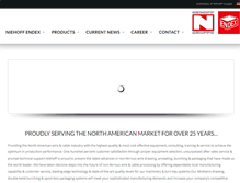 Tablet Screenshot of niehoffendex.com